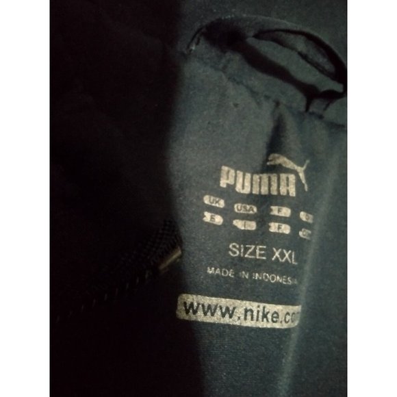 Puma Men's Long Sleeve Black Hoodie Full Zip Logo Size XXL Detachable Hood - Picture 5 of 9